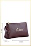 Women's Small Makeup Bag - Burgundy - 2
