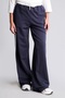 Cotton Straight Fit Pocketed Standard Leg Standard Length Navy Blue Trousers I3167Ax26Au - 3