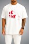 Oversize Denmark Flag and Map Chest Printed Unisex T-Shirt