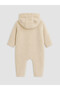 Baby Girl Hooded Plush Jumpsuit - 3