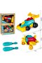 DIY Racing Car & Airplane Toy Set Pull Back Friction Powered Vehicle for Boys Girls - 5
