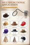 Wall Rack for Cowboy Hats - 4 Pieces - Black - 4