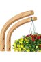 2pc 23.3cm Natural Wood Wall Hooks for Hanging Baskets, Flower Pots & Lanterns