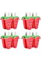 Four-piece popsicle mold set, 16 reusable popsicle maker, freezer, homemade popsicle molds, popsicle maker, makes popsicles from yogurt and ice cream.