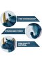 Retro blue rhinoceros-shaped animal decorative coat hook – easy to assemble, for hallway, office, and home storage - 5