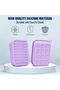 Leak-proof silicone travel soap dish with drain lid - (light purple) - 2