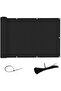 Balcony sunshade/privacy screen, made of UV-resistant and tear-resistant high-density polyethylene, 0.9m x 3m, black.