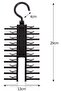 2-Pack - Tie Clips - Tie and Belt Hooks - Adjustable Tie Hooks - Tie Racks - Suitable for Ties, Belts, and Scarves - 29 x 13 cm - Black - 5