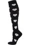 pairs of compression socks, nylon gradient running sports stockings for men and women, black and white pattern, size S/M - 3