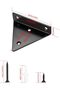 4-Piece Shelf Bracket (10*8 cm) - Wall-Mounted Floating Concealed Metal Triangular Bracket with Screws - For Living Room, Bathroom & Bedroom - Black - 2