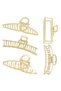 Five-piece set of giant metal hair clips, large size with strong grip, suitable for thick bristles and non-slip grip.