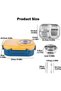 Stainless Steel Lunch Box Dividers Salad Storage Hot Food Preparation Container Insulated Cutlery Included Blue Yellow - 4