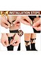 1 pair, Adjustable elastic garter belt, For business occasions, weddings, everyday wear, Black, Thigh circumference 30-50 cm, Unisex - 3