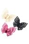 Three-piece set of large butterfly hair clips for women, including chin clips, for thick and delicate everyday styles and special occasion accessories