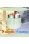 1200ml insulated food container with lid, stainless steel insulated container with folding spoon, for storing flour, soup, lunch, and cheese (green). - 3
