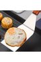Sturdy stainless steel hamburger spatula with 2 wooden handles for grilling and cooking. - 6