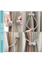 Curtain ribbons, curtain fasteners, curtain tiebacks, magnetic curtain tiebacks, 4-piece decorative curtain fastener woven curtain fixation set - 4