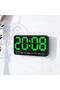 Voice-controlled large digital wall clock with temperature, date, week calendar, delayed wake-up function, desktop/24-hour dual alarm clock