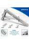 Heavy Duty Folding Shelf Brackets, 450mm Stainless Steel Foldable Shelf Supports | Wall Mounted Folding Brackets for Tables, Benches & Shelves, Space Saving, Pack of 2 - 2
