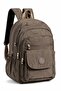 Unisex Velora Multi-Compartment Large Volume Crinkle Fabric Brown Backpack Suitable for Daily Use School Size - 4
