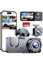 4K Car Dashcam Front and Rear, Wi-Fi GPS Car Camera with 32GB SD Card, 3-Channel, 170° Wide Angle, Night Vision, G-Sensor, Parking Mode