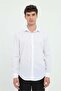Men's Slim Fit Long Sleeve White Shirt - 2