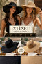 Set of 2 Black Camel Wide Brim Straw Summer Beach Hat Sun Protection Shsr2005