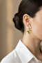 Elegant Yellow Color White Enamel Flower Motif Dangle Bijouterie Earrings - 2