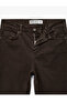 Cotton Slim Fit Buttoned Pocket Flared Crop Jean Trousers - Kick Flare Jeans - 7