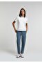 Regular Fit Shirt Neck Plain Women's White Short Sleeve T-Shirt - 3