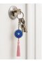 Pink Tasseled Evil Eye Bead Keychain and Bag Ornament Gift Model