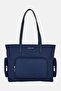 Women Khai Nylon Brand Logo Shoulder Bag, Navy Blue