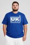 Men Sportswear Fit Short Sleeves Baseball T-Shirt, Blue