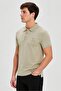 Men Classic Fit Embroidered Logo Short Sleeve Polo Shirt, Moss Grey - 3