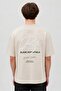 Men Crew Neck Short Sleeve Brand Logo T-Shirt, Light Beige - 4