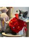 (ec220 Size S)Pet Dog Cat Costume,Xmas Pet Cloak with Star and Pompom,Tree Dog Cape with hat for Small Large Dogs Cats(Color Red) - 4