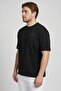 Men Crew Neck Graphic Print Short Sleeve T-Shirt, Black - 4