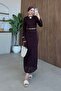 Lace Openwork Dress Plum - 4