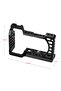 Aluminum Alloy Camera Cage Bracket with Cold Shoe Mount ARRI Locating Hole 1/4 3/8 Threaded Holes for Sony A6000-A6500 - 4