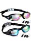 2pc Junior Kids Swimming Goggles Set (3-15 Years) for Water Sports & Training