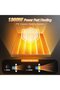 1300W heating fan - PTC ceramic heating fan, silent heating fan, thermostat, overheating and tilt protection, for office, home, bedroom - 4