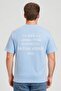 Men Crew Neck Short Sleeve Graphic Print T-Shirt, Blue - 2