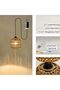 Two Battery-Powered Bohemian Pendant Light Sets Remote Control Wireless Rattan Pendant Lights Garden Camping Balcony LED Lights with Hooks - 3