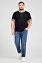 Men Regular Fit Textured Short Sleeve Polo Shirt, Navy - 3