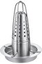 Stainless steel vertical stand for grilling poultry with cooking plate - aroma holder - non-stick coating