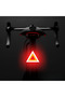 Rechargeable LED bicycle taillight, suitable for night riding, retro taillight, bright heart-shaped bicycle warning light, 5 modes, triangular light.