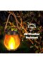 2-Pack Outdoor Solar Flame Lanterns, Dual-Charging Waterproof Hanging Lights with Warm White Light for Garden & Patio - 3