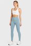 Women Sportswear Fit Brand Logo Training Leggings, Slate Blue - 4