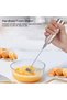 Electric Stainless Steel Milk Frother - Cordless Hand Mixer for Hot & Cold Milk, Cappuccino and Latte Macchiato - 3