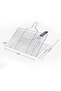 Barbecue Tool Set - Foldable Stainless Steel Outdoor Barbecue Grill, Detachable Square Grill 49.5x32.5x1.5cm - 2